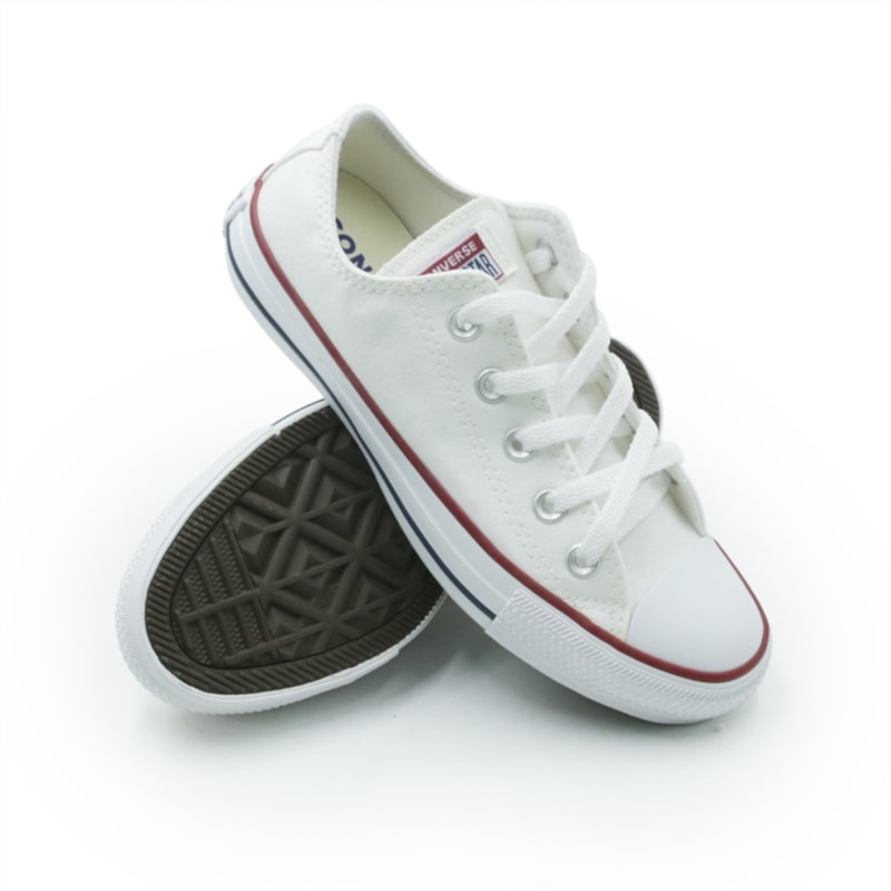 TENIS MASCULINO CASUAL ALL STAR CHUCK TAYL CT00010001 BRANCO/BRANCO/MARINHO