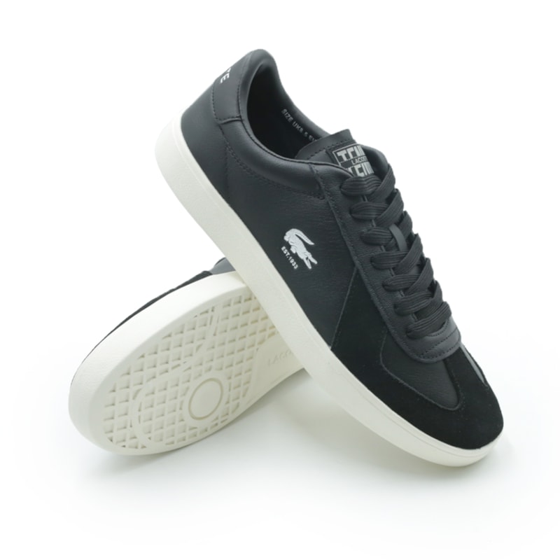 TENIS MASCULINO CASUAL LACOSTE  49SMA0063 PRETO.