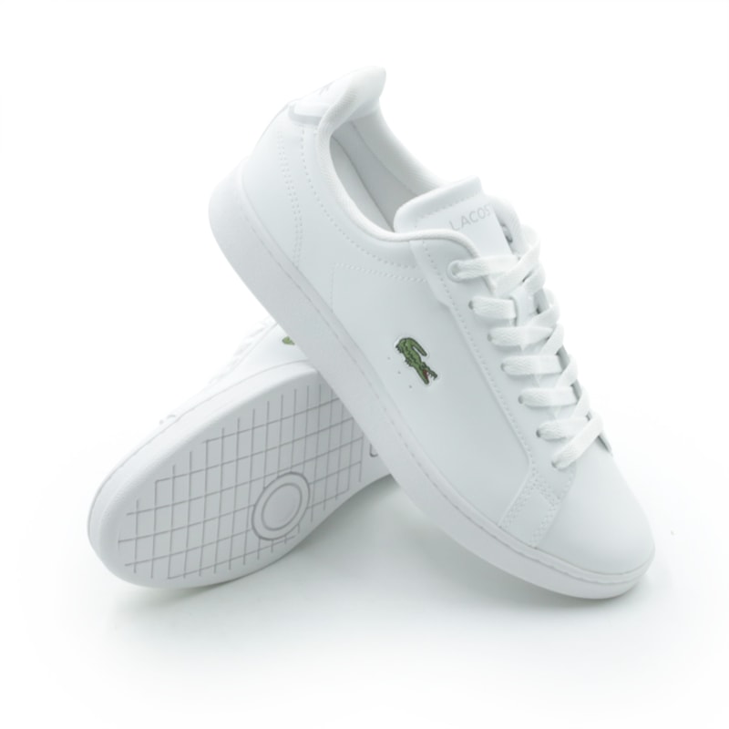 TENIS MASCULINO CASUAL LACOSTE CARNABY PRO 49SMA0110BR 21G WHTWHT