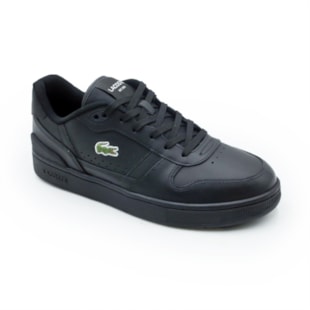 TENIS MASCULINO CASUAL LACOSTE T-CLIP 48SMA0031BR 02HBLKBLK