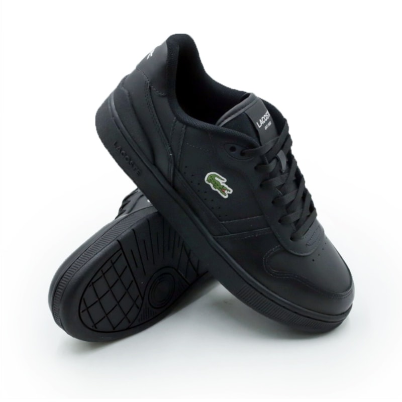 TENIS MASCULINO CASUAL LACOSTE T-CLIP 48SMA0031BR 02HBLKBLK