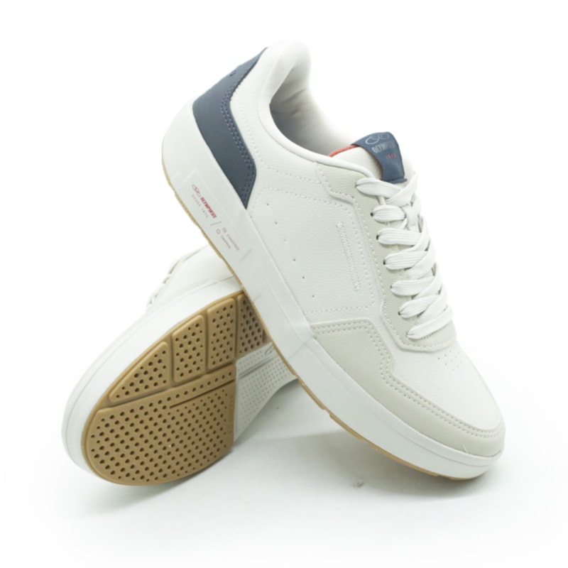 TENIS MASCULINO CASUAL OLYMPIKUS 263 M MARFIM