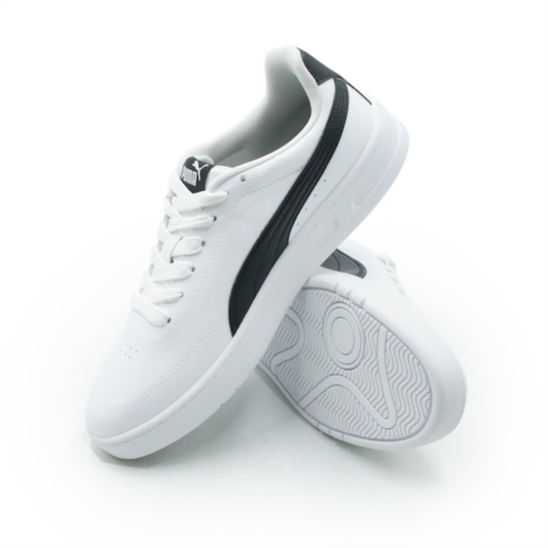 TENIS MASCULINO CASUAL PUMA COURT CLAS  40444001 BRANCOPRETO