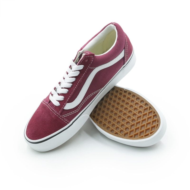 TENIS MASCULINO CASUAL VANS OLD SKOOL V1002000850230 VERMELHO