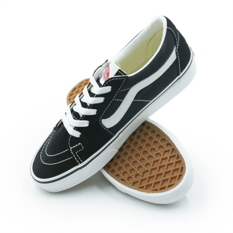 TENIS MASCULINO CASUAL VANS SK8 LOW V1002001740011 PRETOBRANCO