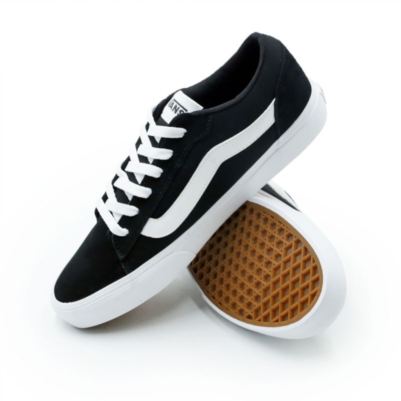 TENIS MASCULINO CASUAL VANS VERO LS  VN000Y7HBA2CASA BLACKWHITE