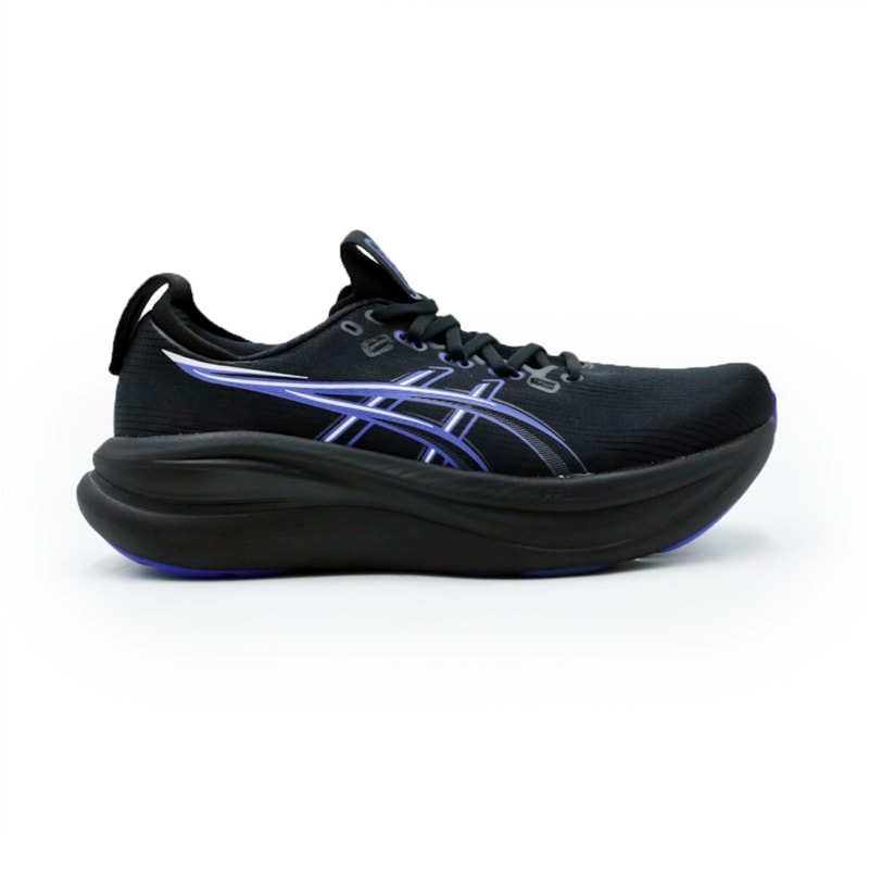 TENIS MASCULINO RUNNING ASICS GEL-NIMBUS  1011C127P-004 004BLACKBLUE
