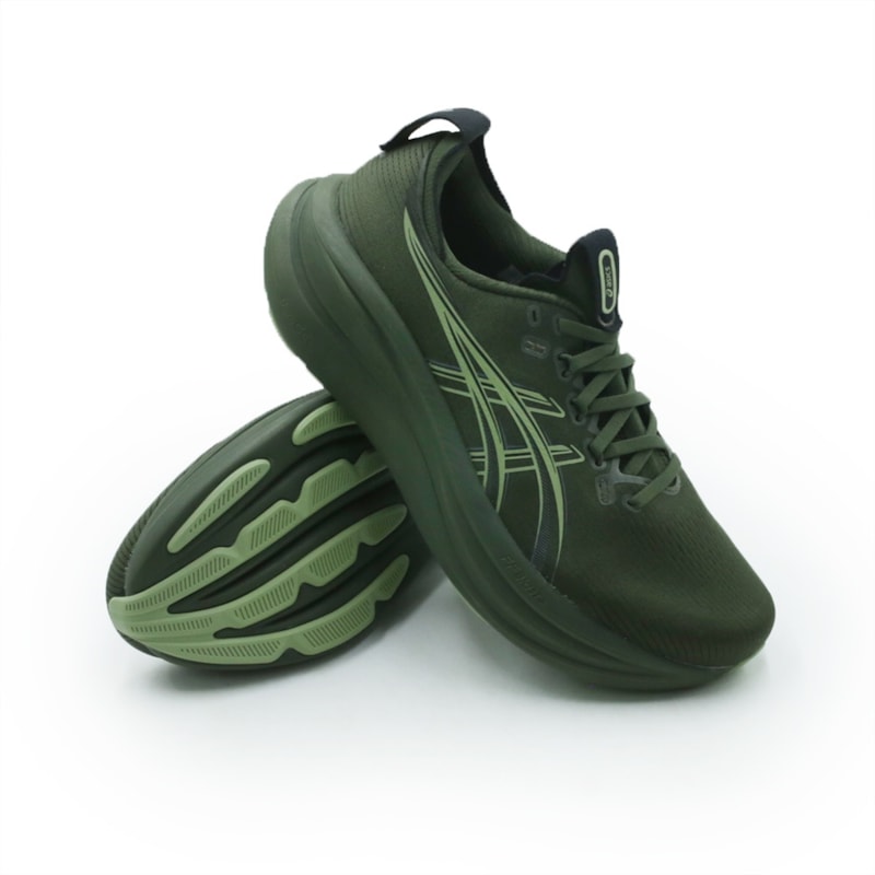 TENIS MASCULINO RUNNING ASICS GEL-NIMBUS  1011C127P-200 200KHAKIGREEN