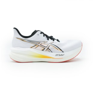 TENIS MASCULINO RUNNING ASICS SONICBLAST  1011C244P-100 100WHITEORANGE