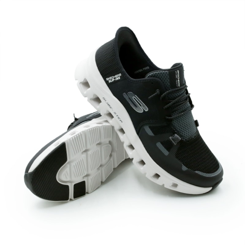 TENIS MASCULINO RUNNING SKECHERS  232930 PRETO.