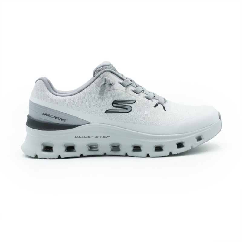 TENIS MASCULINO RUNNING SKECHERS GLIDE-STEP  233132 GRY