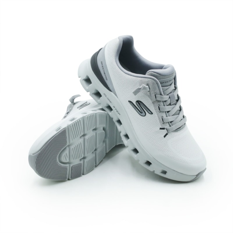 TENIS MASCULINO RUNNING SKECHERS GLIDE-STEP  233132 GRY