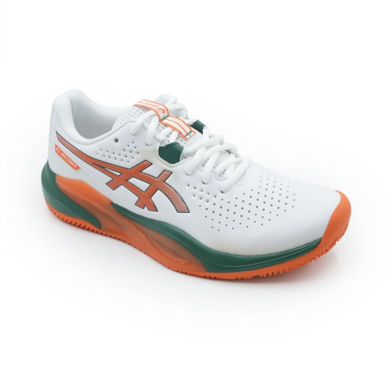 TENIS MASCULINO TEAM SPORTS ASICS GEL-CHALLE  1041A511P-102 102WHITEORANGE