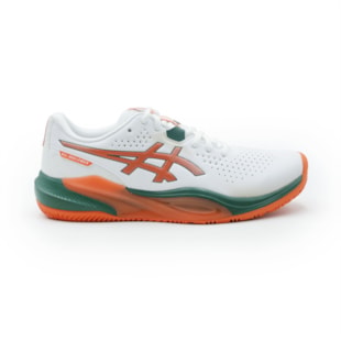 TENIS MASCULINO TEAM SPORTS ASICS GEL-CHALLE  1041A511P-102 102WHITEORANGE