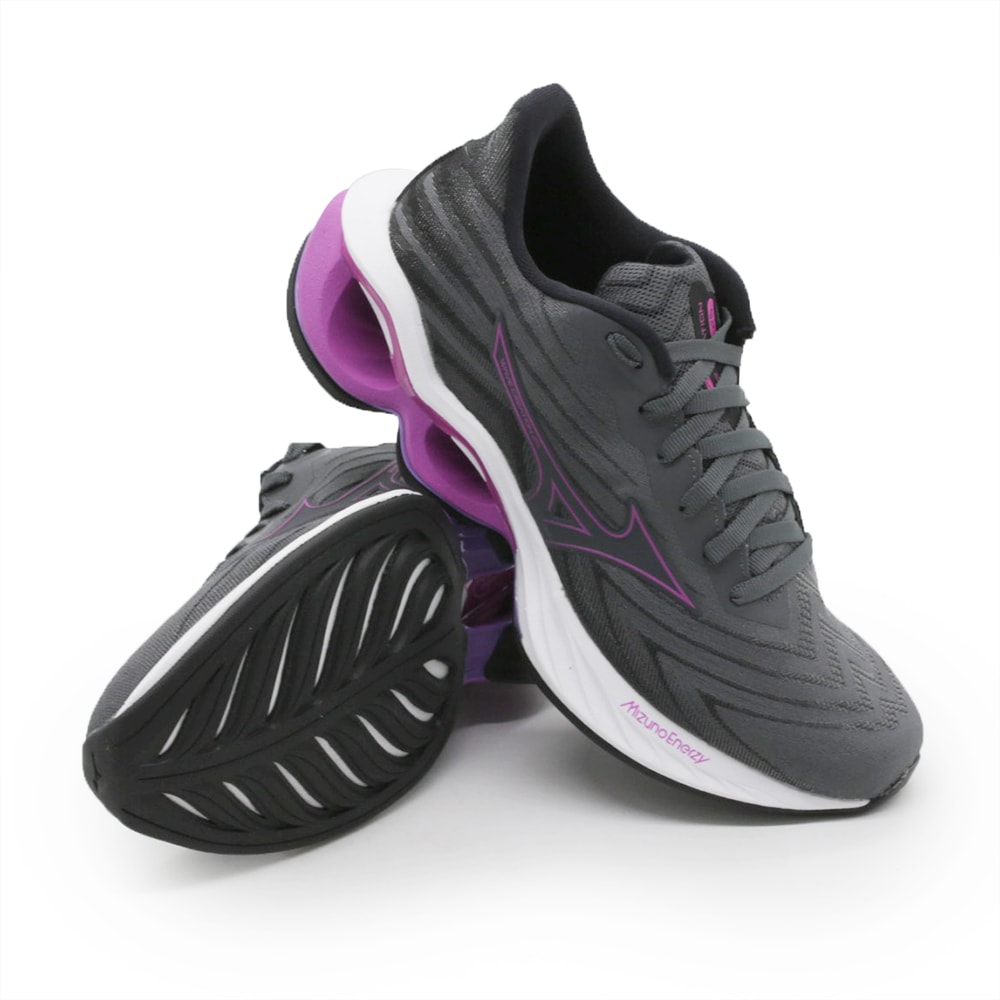 Tenis Mizuni Creation Feminino Cinza/Preto - 278257 - Anita Shoes