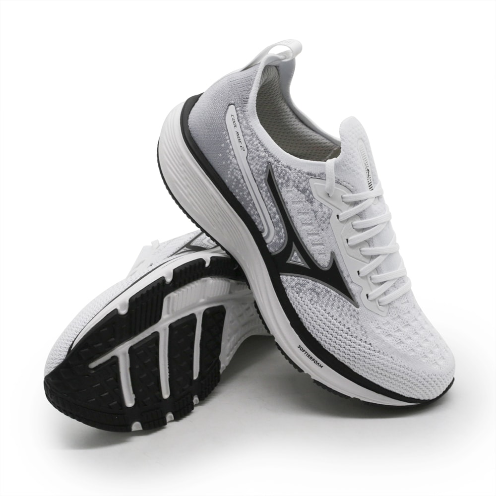 Tenis Mizuno Cool Ride 2 Masculino Branco/Preto - 277143 - Anita Shoes