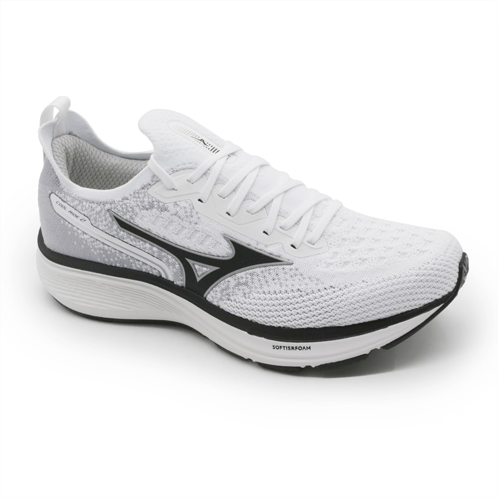 Tenis Mizuno Cool Ride 2 Masculino Branco/Preto - 277143 - Anita Shoes