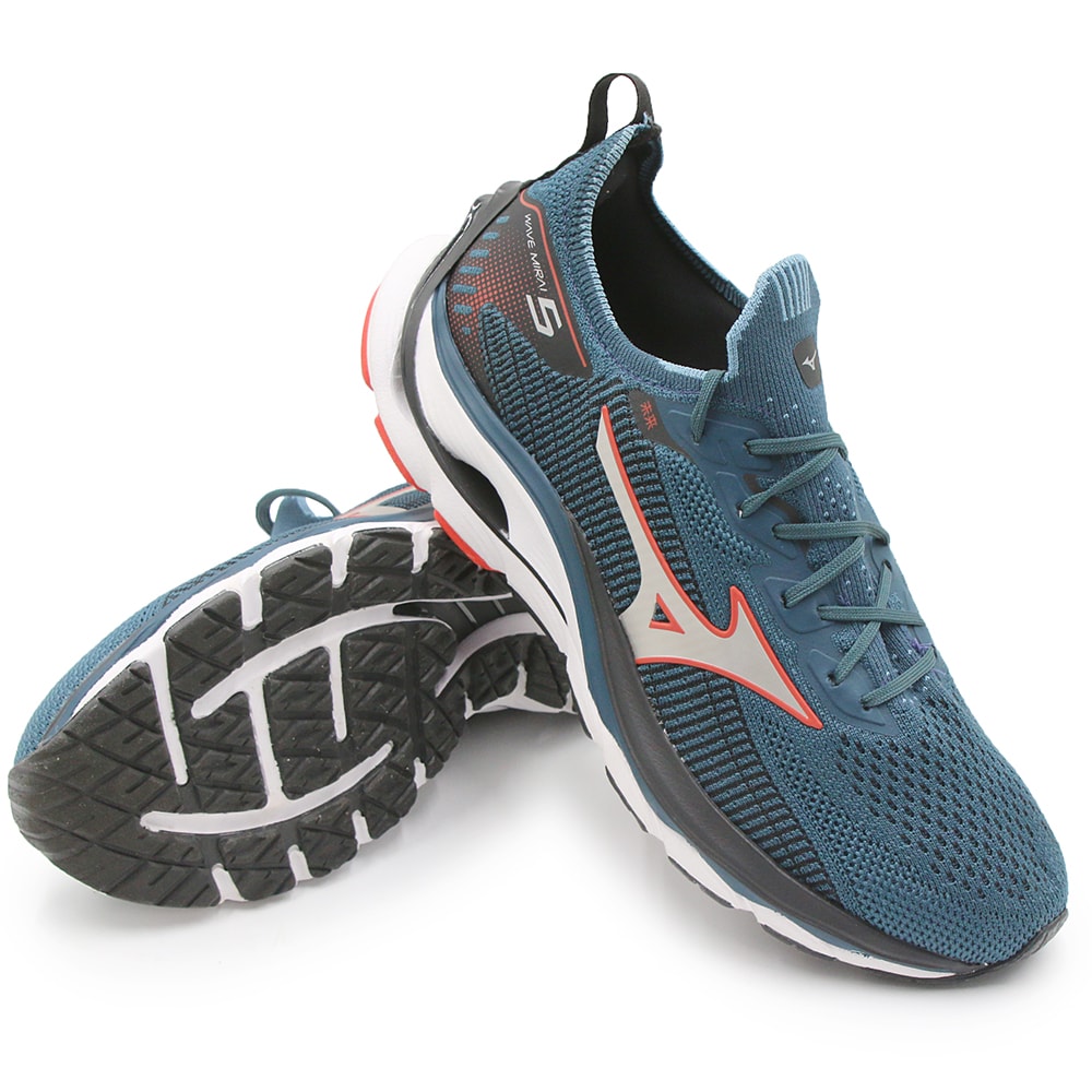 Tenis Mizuno Wave Mirai 5 Masculino Petroleo - 262446 - Anita Shoes