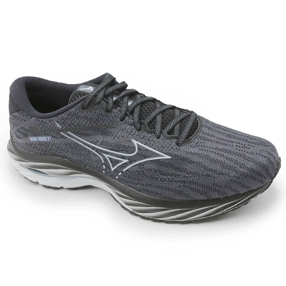 Tenis Mizuno Wave Rider 27 Preto/Cinza - 265979 - Anita Shoes