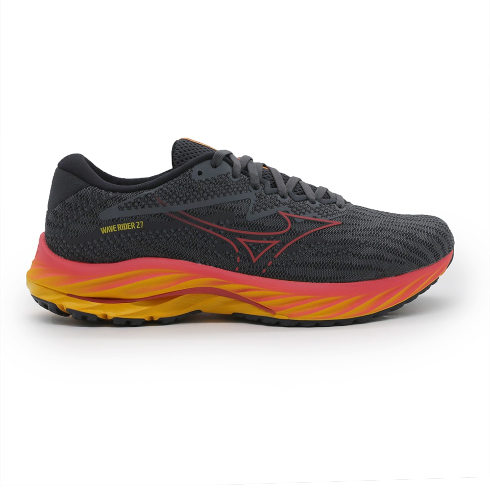 Tenis Mizuno Wave Rider Masculino Grafite/Vermelho - 265979
