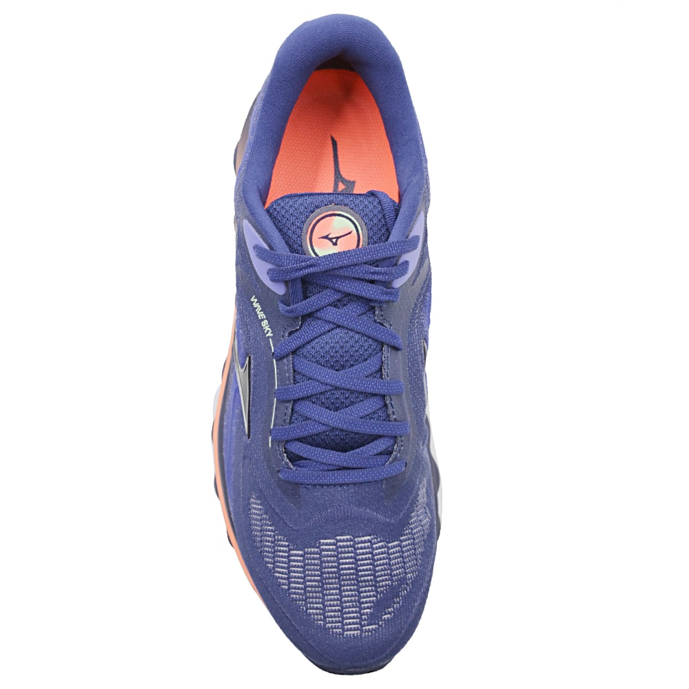 mintotomugi Tenis Mizuno Wave Sky 7 Azul/Laranja - 265976 - Anita Shoes