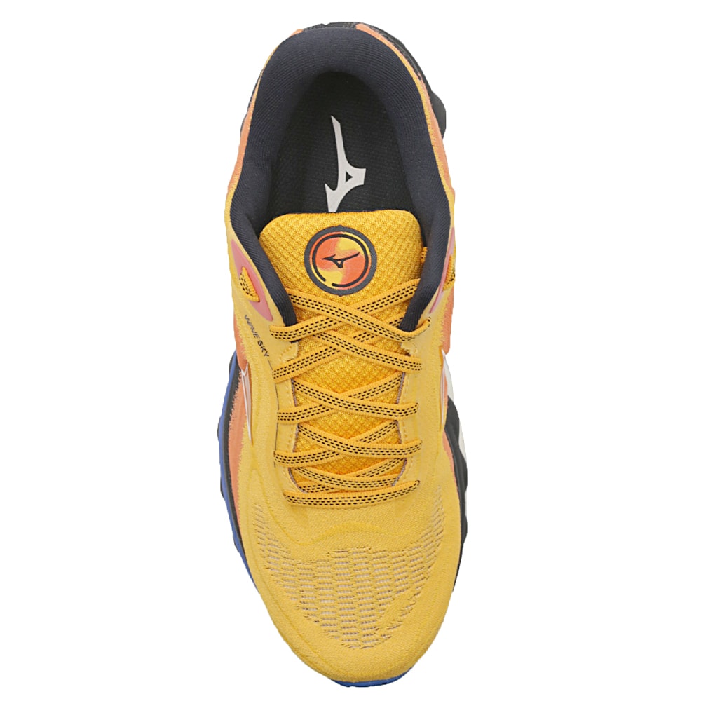 Tenis Mizuno Wave Sky 7 Laranja/Preto - 265976 - Anita Shoes