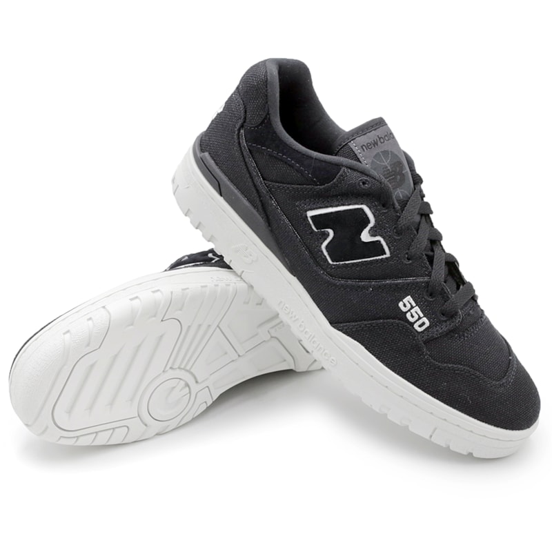 Balance Masculino Tênis New Balance 550 Couro Preto Tênis New