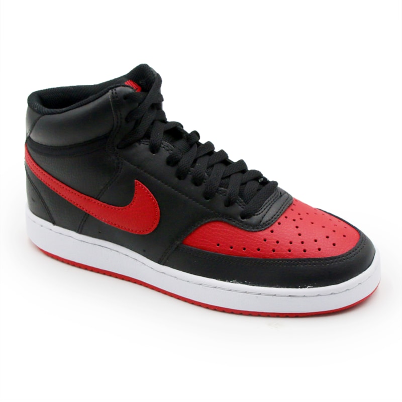 Tenis Nike Court Vision Mid Masculino Preto/Vermelho 263094