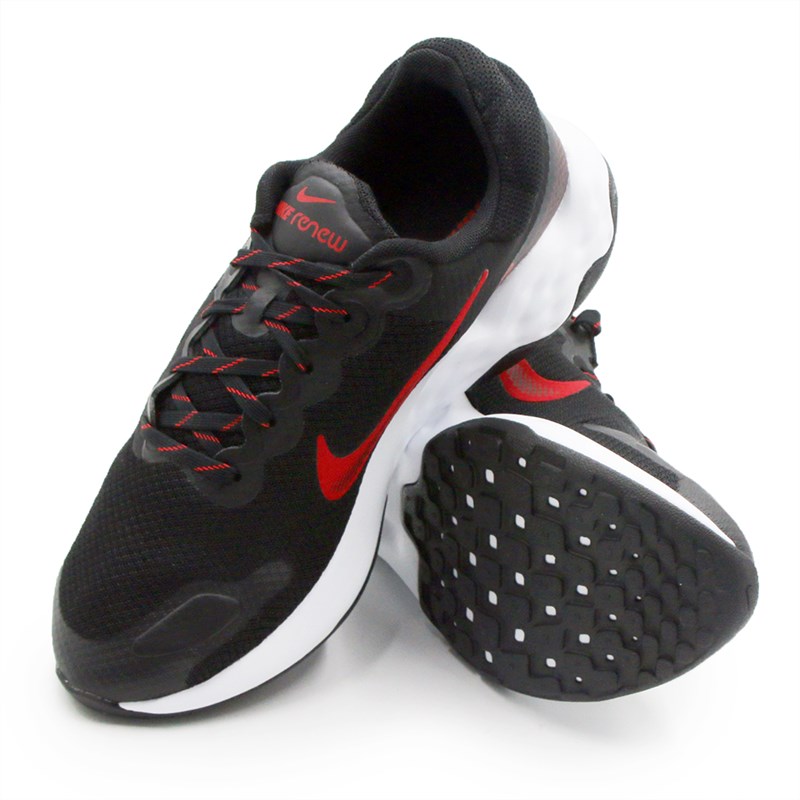 Tenis Nike Renew Ride 3 Masculino Preto/Vermelho - 252889