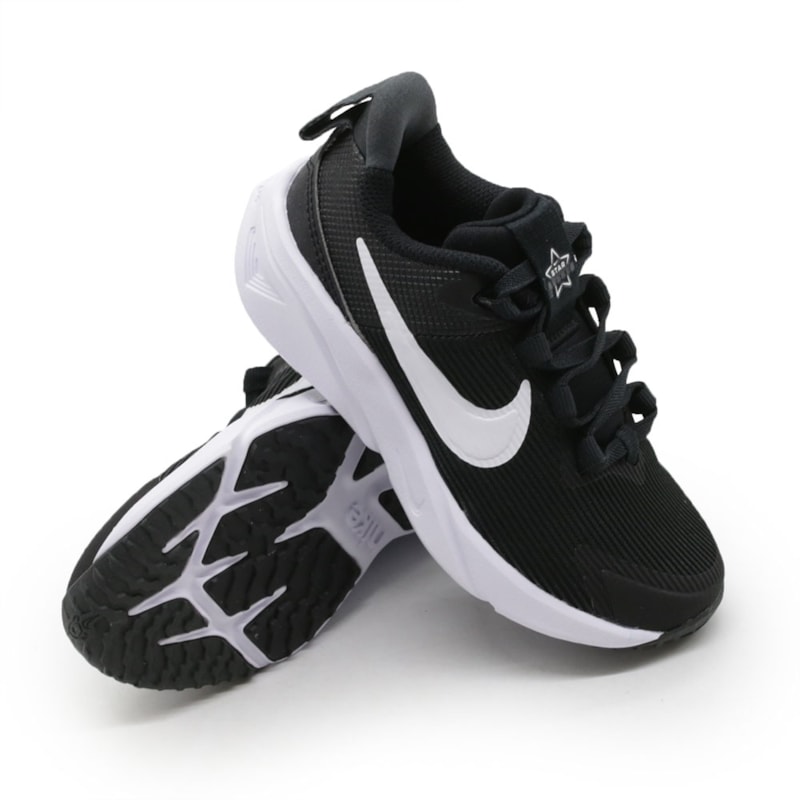 Tenis Nike Star Runner Infantil Preto/Branco 283024 Anita Shoes