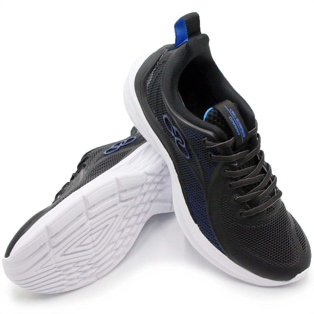 Tenis Olympikus Garra Preto/Blue - 241105 - Anita Shoes