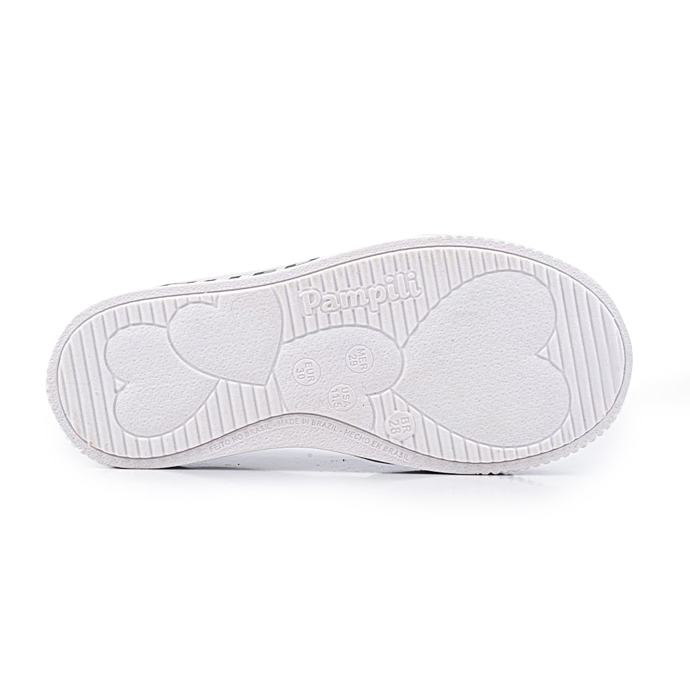tenis pampili branco com dourado
