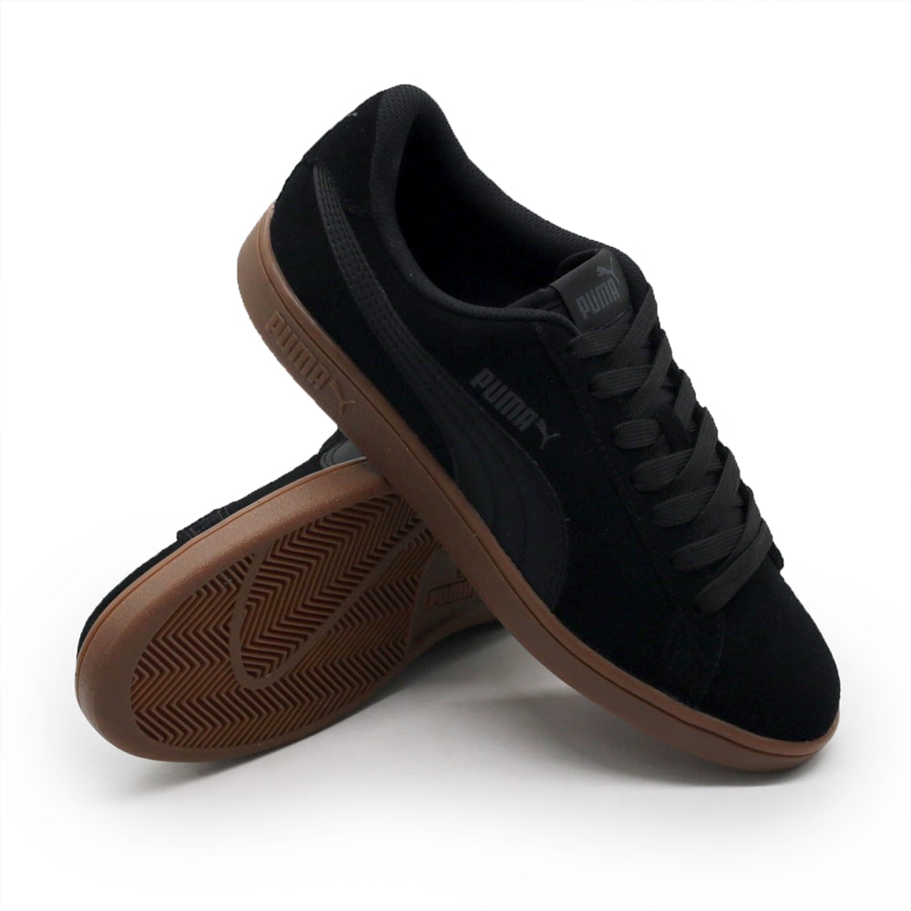 Tenis Puma Smash Masculino Preto/Gum - 281823 - Anita Shoes