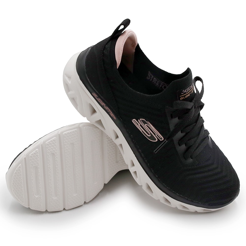 skechers glide step black