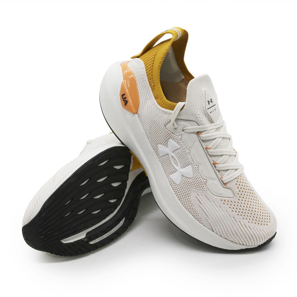 Tenis Under Armour Hit Feminino Bege/Laranja - 281431 - Anita Shoes