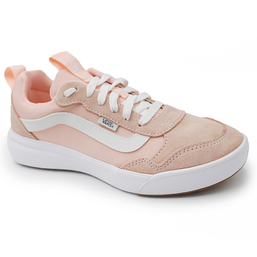 Tenis vans branco e hot sale rosa